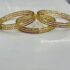 174831 $18.00 1PC STONE BANGLE GOLD PLATED